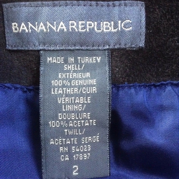 VTG Banana Republic Skirt Size 2 Genuine Leather - Picture 4 of 5